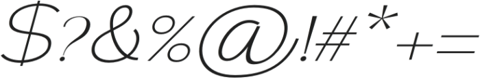 Elghita Exspanded Slant Thin otf (100) Font OTHER CHARS