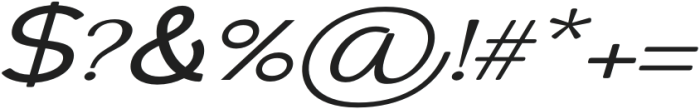 Elghita Sans Slant Exspanded Rg otf (400) Font OTHER CHARS