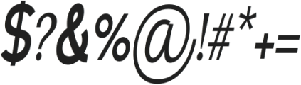 Elghita Slant Condensed Semi Bold otf (600) Font OTHER CHARS