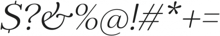 Elgraine Light Italic otf (300) Font OTHER CHARS
