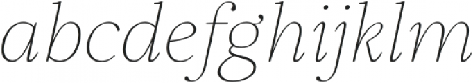 Elgraine Thin Italic otf (100) Font LOWERCASE