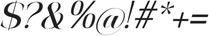 Eligthea Variable Slant Bold otf (700) Font OTHER CHARS