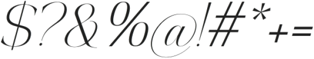 Eligthea Variable Slant Thin otf (100) Font OTHER CHARS