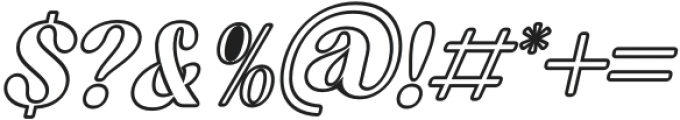 Elinga Outline Italic otf (400) Font OTHER CHARS
