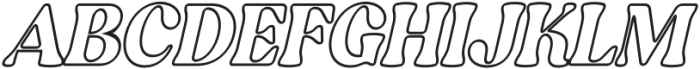 Elinga Outline Italic otf (400) Font UPPERCASE