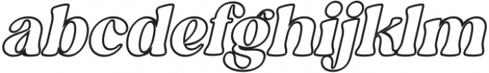 Elinga Outline Italic otf (400) Font LOWERCASE