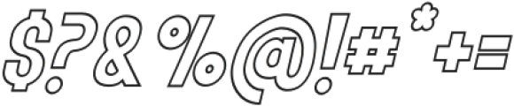 Elingo Outline Italic otf (400) Font OTHER CHARS