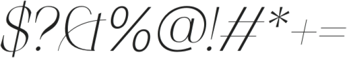 Elio & Oliver Thin Italic otf (100) Font OTHER CHARS