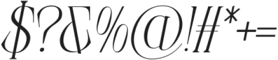 Elphadora Italic Light otf (300) Font OTHER CHARS