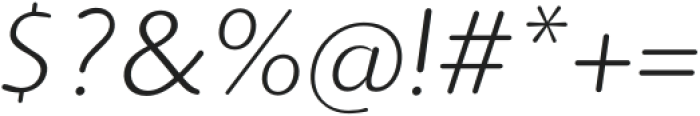Elpy ExtraLight Italic otf (200) Font OTHER CHARS