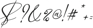 Elsabetha Italic otf (400) Font OTHER CHARS