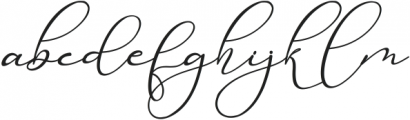 Elsabetha Italic otf (400) Font LOWERCASE
