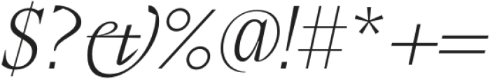 Elvira Serif Extralight Italic otf (200) Font OTHER CHARS
