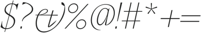 Elvira Serif Thin Italic otf (100) Font OTHER CHARS