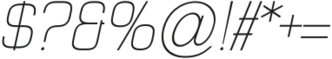 Elyzabeth Pro Thin Italic otf (100) Font OTHER CHARS