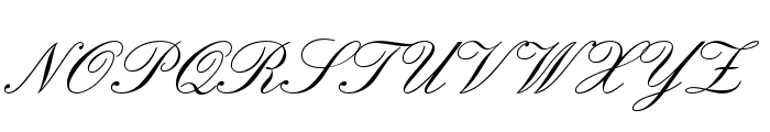 Elegant-Script-Regular Font UPPERCASE