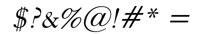 Elephant Italic Font OTHER CHARS