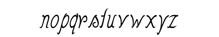 Eliva-CondensedItalic Font LOWERCASE