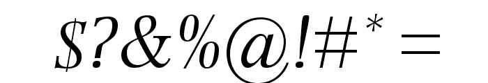 EllingtonMTStd-LightItalic Font OTHER CHARS