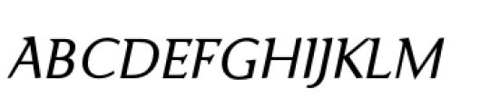 Ela Demiserif Light Caps Italic Font LOWERCASE