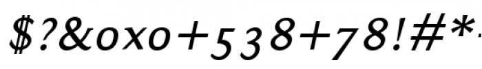 Ela Demiserif Plain Italic Font OTHER CHARS