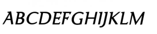 Ela Demiserif Semi Light Caps Italic Font LOWERCASE