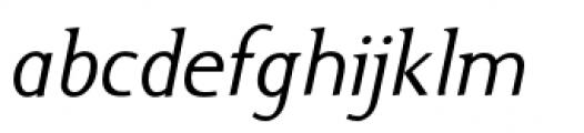 Ela Demiserif Semi Light Italic Font LOWERCASE