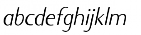 Ela Sans Light Italic Font LOWERCASE