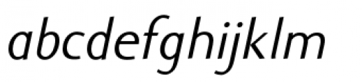 Ela Sans Semi Light Italic Font LOWERCASE