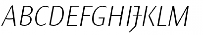Elemental Sans Pro Extended Light Italic Font UPPERCASE