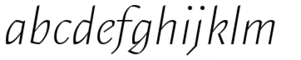 Elemental Sans Pro Extended Light Italic Font LOWERCASE