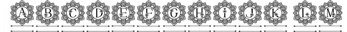 Elegant Mandala Monogram Font 1 Font UPPERCASE