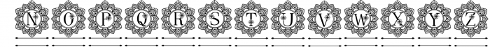 Elegant Mandala Monogram Font 1 Font LOWERCASE