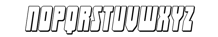 Elastic Lad 3D Expanded Italic Font LOWERCASE