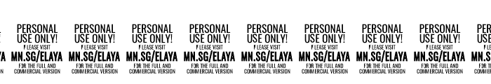 Elaya Script PERSONAL USE ONLY Font OTHER CHARS