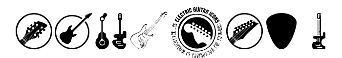 Electric Guitar Icons Font OTHER CHARS