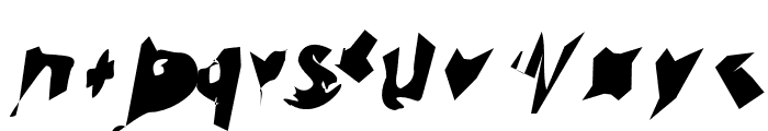 Electrical Snow Condensed Oblique Font LOWERCASE