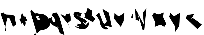 Electrical Snow Condensed Reverse Oblique Font LOWERCASE