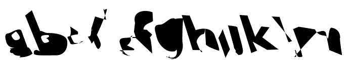 Electrical Snow Extended ReverseOblique Font LOWERCASE