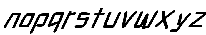 Electronic Black UltraItalic Font LOWERCASE