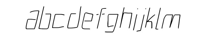 Electronic ExtraLight Italic Font LOWERCASE