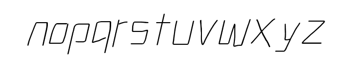 Electronic ExtraLight Italic Font LOWERCASE