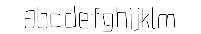 Electronic ExtraLight Font LOWERCASE