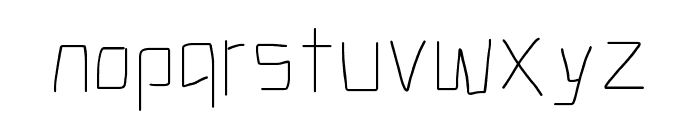 Electronic ExtraLight Font LOWERCASE