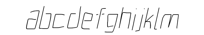 Electronic ExtraThin Italic Font LOWERCASE