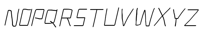 Electronic Light Italic Font UPPERCASE