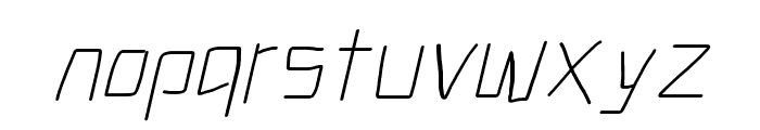 Electronic Light Italic Font LOWERCASE