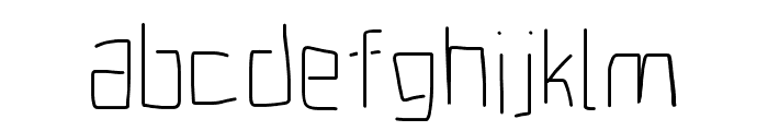 Electronic Light Font LOWERCASE