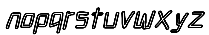 Electronic Outline Italic Font LOWERCASE