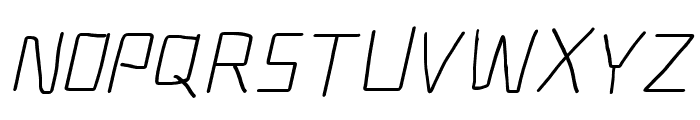 Electronic SemiLight Italic Font UPPERCASE